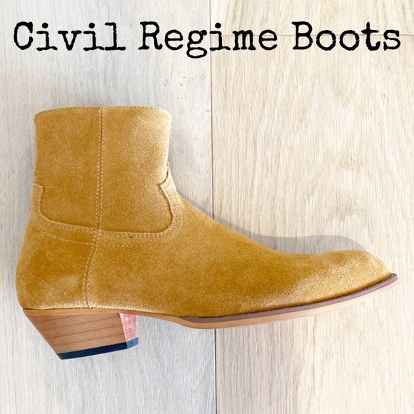 NWOT Civil Regime Men's Suede Leather Ankle Boot - Picture 1 of 13